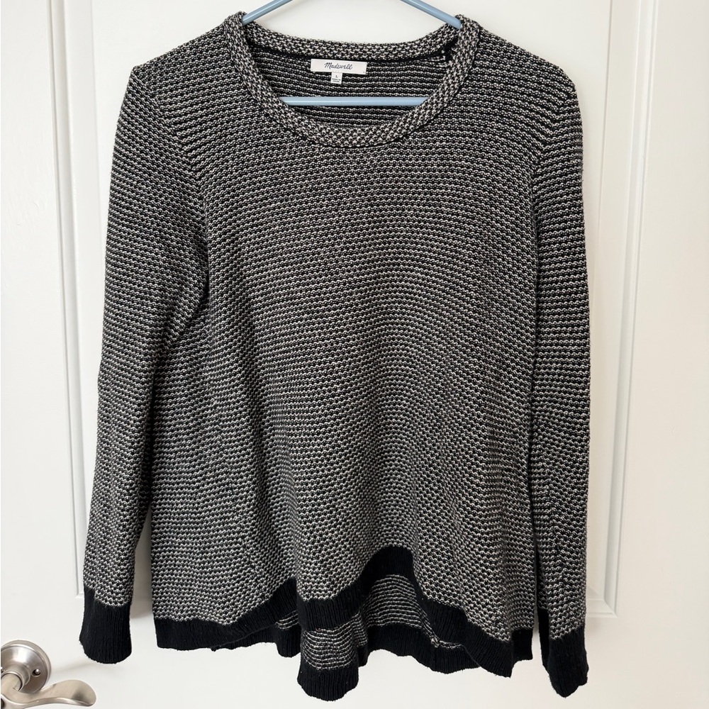 Madewell Black and White sweater